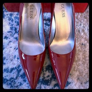Guess Dark Red Patent Leather heels